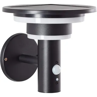 Brilliant Außenwandleuchte Edelstahl 18,5 cm inkl. Bewegungsmelder schwarz