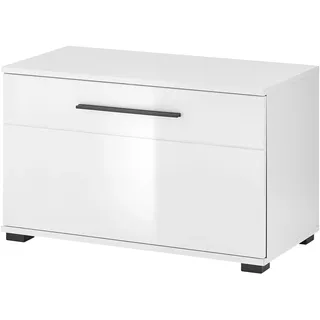 Schuhbank HOME AFFAIRE "Cantara, Garderobenbank mit Klappe, Sitzbank in zwei Farben", weiß, B:80cm H:50cm T:39cm, FSC-zertifizierter Holzwerkstoff, Sitzbänke, Schuhbank, ausreichend Stauraum, Platz für ca. 6 Paar Schuhe, 80 cm breit