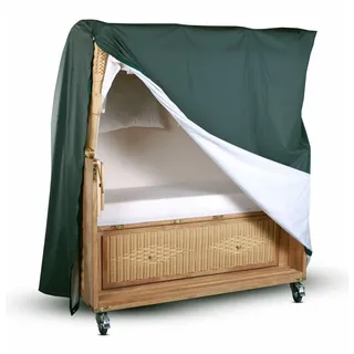 Atmungsaktive Strandkorb Abdeckhaube Korb Schutzhülle Schutzplane Abdeckung - grün - 2,5-Sitzer (140cm breit)