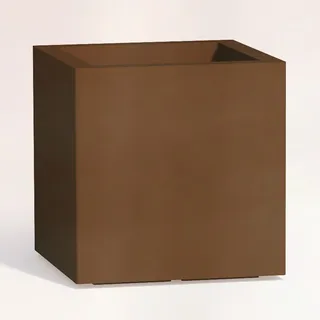 BLUMENKÜBEL BLUMENTOPF PFLANZKÜBEL PFLANZENKÜBEL TOPF PFLANZ ECKIG H40 BRONZE