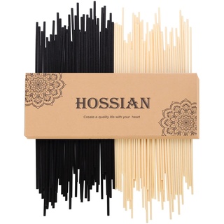 HOSSIAN 100PCS Reed Diffuser Sticks-20cm x 3.5 mm Schwarzer Diffuser Sticks-Diffuser Sticks für Diffuser Öle Duft Nachfüllen von Fibre Reeds für Diffuser