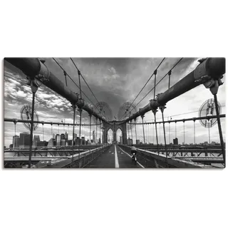 Artland Wandbild »Brooklyn Bridge New York III«, Brücken, (1 St.), als Leinwandbild, Poster in verschied. Größen Artland schwarz