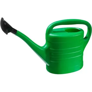 Gießkanne, 10 Liter, Anti-UV PE, Ovale Form, Grün, Inklusive Brausekopf