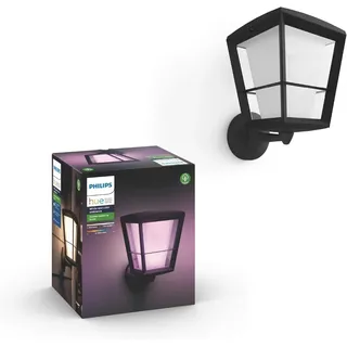 Philips Außenleuchte Glas schwarz 30,1 cm 2er Set