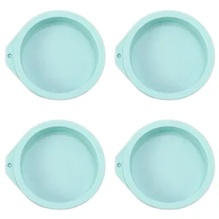 4Pcs Silikon Kuchenform Rund Kuchenboden Set Silikon Backform