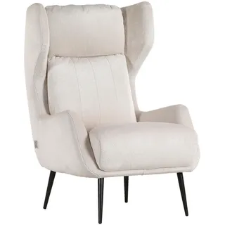 Ambia Home Ohrensessel , Weiß , Textil , Uni , 75x111x83 cm , Stoffauswahl , Wohnzimmer, Sessel, Polstersessel