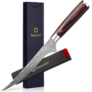 Sunnecko Filetiermesser 15cm Ausbeinmesser Fischmesser