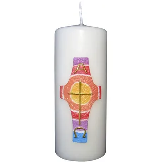 Osterkerze mit Wachsmotiv ca.150x60mm