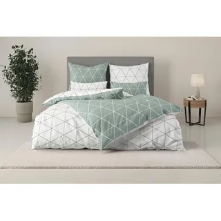 OTTO home Balsby Renforcé Jade 155 x 220 cm + 2 x 80 x 80 cm