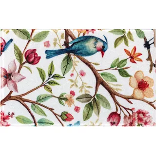 Badematte EGERIA "Birdy", weiß, H:10mm, Obermaterial: 100% Baumwolle, Badematten, Badematte, 50x80 cm