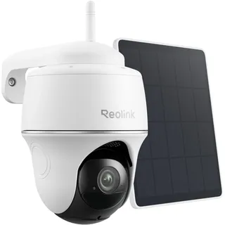 Reolink 3MP Überwachungskamera Aussen Akku WLAN 355°/140° Schwenkbar, 2K Solar IP Kamera Outdoor, Pan Tilt, PIR Bewegungsmelder, KI-Erkennung, 2,4GHz WiFi, 2-Wege-Audio, Argus PT Lite mit Solarpanel