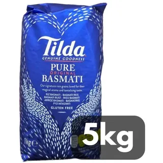 TILDA Original PURE BASMATI Reis 5kg aus Indien , Aromatisch,  Extra Langkörnig