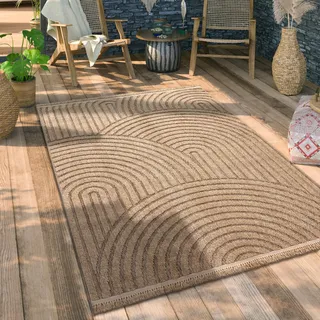 Paco Home Cologne 492 Outdoor-Teppich 120 x 160 cm Beige