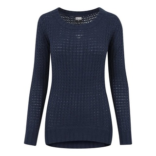 URBAN CLASSICS Ladies Long Wideneck Sweater Blau,