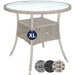 CASARIA Gartentisch Ø 80 x 74 cm grau
