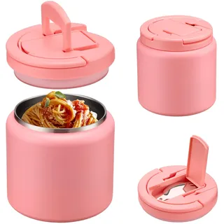 Itslife Thermobehälter für Essen 760ml, Edelstahl Warmhaltebehälter Essen mit Löffel, Thermo Lunchbox Auslaufsicherfür Warme und Kalte, Essensbehälter für Picknick, Schulen und Büros, Rosa