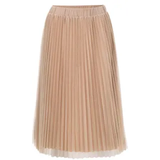 GOLDNER Schlupfrock »Festlicher Plisseerock aus schimmerndem Mesh«, goldfarben