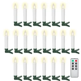 goobay LED Weihnachtsbaumkerzen weiß, 20 St.