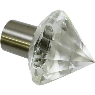 GARDINIA Endknopf Facette-Spitze Chicago Ø 20 mm edelstahl-optik 2 St.