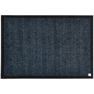 Barbara Becker Fußmatte Gentle, Schmutzfangmatte, für Eingangsbereich und Wohnungstür, Fußabstreifer Innen, Türmatte, Blau 39 x 58 cm