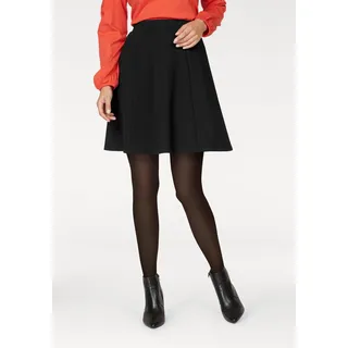 Jerseyrock ANISTON SELECTED, Damen, Gr. 46, schwarz, Jersey, Obermaterial: 60% Polyester, 35% Viskose, 5% Elasthan, unifarben, figurumspielend kniefrei, Röcke Jerseyrock, mit Struktur, Topseller