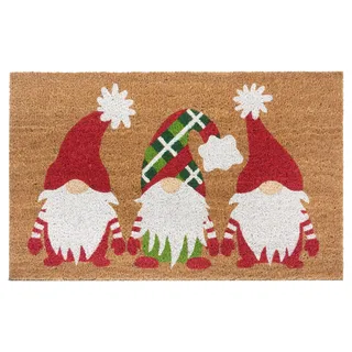 HANSE HOME Fußmatte »Mix Mats Kokos Christmas Gnomes, Türmatte« rechteckig 15 mm Höhe Weihnachten, Schmutzfangmatte, Outdoor, Rutschfest, Innen, Kokosmatte, braun