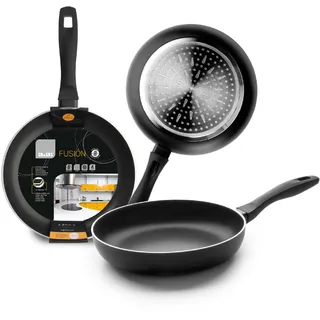 Ibili - Pfanne Fusion, 20 cm, Aluminium, Anti-Haft, geeignet für Induktion