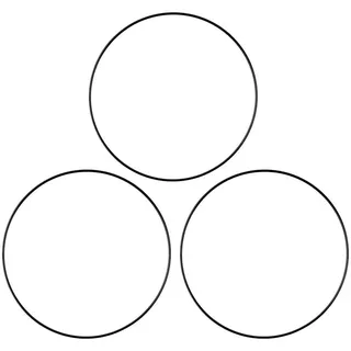 Ideen mit Herz Metallringe zum Basteln | 3 Stück | 3mm stark | Ø 20cm | Drahtringe aus Eisen | Ideal für Traumfänger, Makramee, Trockenblumen, Wanddeko (schwarz)