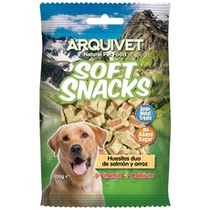 Arquivet Soft Snacks für Hunde Knochen Duo Lachs und Reis 100 g