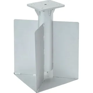 Bodenhülse für Sonnenschirm Silbern 27,5x27,5x45 cm Stahl - Silber