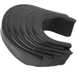 Vbest life 6 Billardtisch-Einlagen – modernes Design – schwarzer Kunststoff – 6 Stück