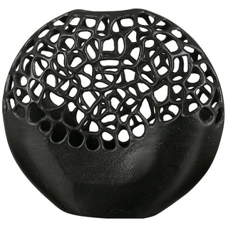 Casablanca by Gilde Gilde Vase Osaka schwarz H: 32 cm B: 34 cm T: 10cm 43490