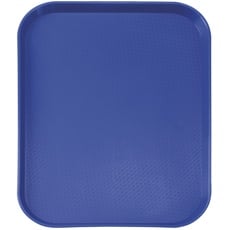 Bild von Serviertablett, Tablett, Temperaturbeständig bis 80°C, Fastfood, Polypropylen, 265x345x(H)20mm, Klein, Blau
