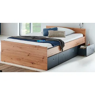 Arthur Berndt Stauraumbett Alessio, mit Melamin-Oberfläche, Schubkästen optional beige 127 cm x 204 cm x 70 cm