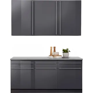WIHO KÜCHEN Küchenzeile Chicago 180 cm grau