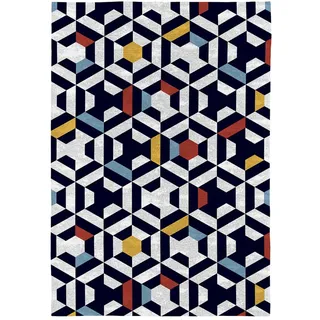 B&C fabrics Teppich für Wohnzimmer, kurzflorig, Baumwolle, 80 x 150 cm, Twist