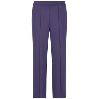 7/8-Hose GOLDNER "Verkürzte Jersey-Hose VERA mit Biesen", Damen, Gr. 38, N-Gr, lila, Obermaterial: 51% Viskose CV. 36% Polyamid PA. 13% Elasthan EL., normal, Hosen 7/8-Hose, Ohne