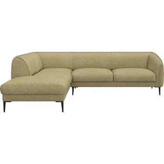 FLEXLUX Ecksofa »Belle Designsofa, L-Form, B/T 268/209 cm«, Skandinavisches Design, In hochwertiger Verarbeitung FLEXLUX Mustard Yell