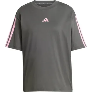adidas Essentials 3-STRIPES Boyfriend T-shirt grey six-st tropic bloom, (ABZU) S,