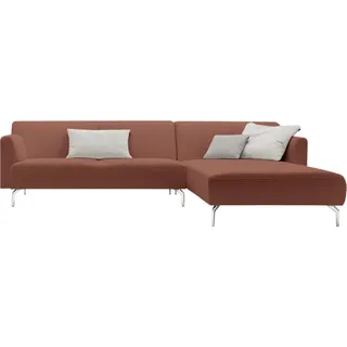 Creation BY ROLF BENZ Ecksofa "CR.446 Designsofa mit erstklassigem Sitzkomfort zum Wohlfühlen" in minimalistischer, schwereloser Optik, Breite 296 cm, signalbraun oskar