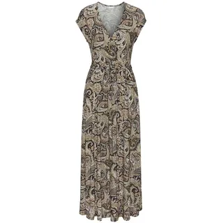 LASCANA Maxikleid Paisleydruck Orange/Schwarz 34