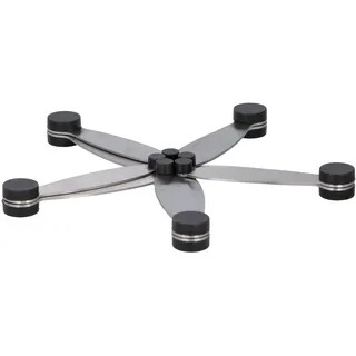 alpina Verstellbarer Topfuntersetzer - Edelstahl Pfannenschoner - Küchenzubehör - Hitzebeständiger Untersetzer - 27,5 x 20,5 x 1,7 cm - Geeignet für Pfannen und Auflaufformen - Silber