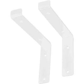 ML-Design Regalhalterung 2 Stück 20x4x14,5 cm Weiß, Metall, 5 mm Loch