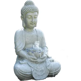 Teichfigur "Tempelfigur", 31x24x48cm - Beige