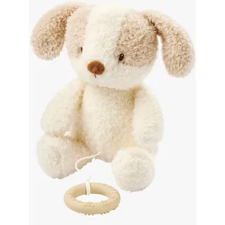 Nattou Spieluhr, Baby-Hund, Wiegelied «La-Le-Lu», Mit Ring, 100% Polyester, Teddy, Ecru
