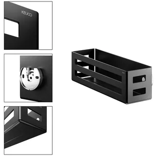 Keuco Duschablage, zum Schrauben oder Kleben, 24954370000, Farbe: schwarz matt,