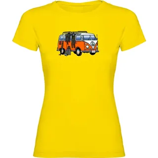 Kruskis Hippie Van Spearfish Damen T-shirt Mit Kurzen Ärmeln - Yellow - L