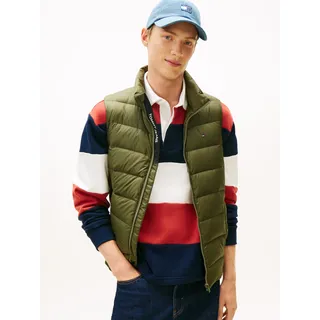 Steppweste TOMMY JEANS "TJM LT DOWN VEST EXT", Herren, Gr. XL, dunkelgrünery, Web, Obermaterial: 100% Polyamid, normal hüftlang, Westen Steppweste, mit Daunenwattierung