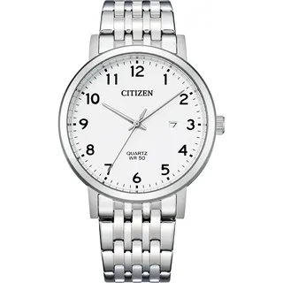 Citizen Sports Herren Armbanduhr aus Edelstahl in der Farbe Silber-Weiß 40,5mm, Wasserdichtigkeit: 5 Bar, BI5070-57A