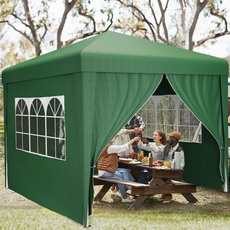 YITAHOME 3X3M Outdoor Pop Up-Pavillon mit Seite Faltpavillon, Wasserdichter Faltbarer Gartenpavillon Für Alle Jahreszeiten Camping Pavillon Anti-uv Mit Kostenlosen Höhenverstellbaren Für Party Märkte